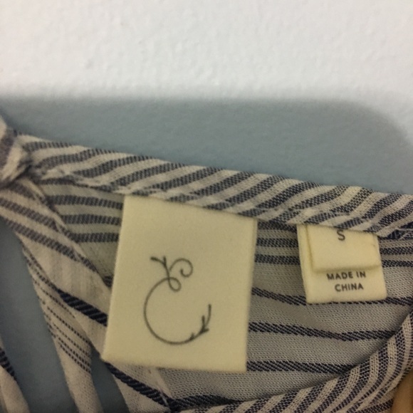 Sold Anthropologie Eloise striped tiered chemise S - Picture 4 of 8